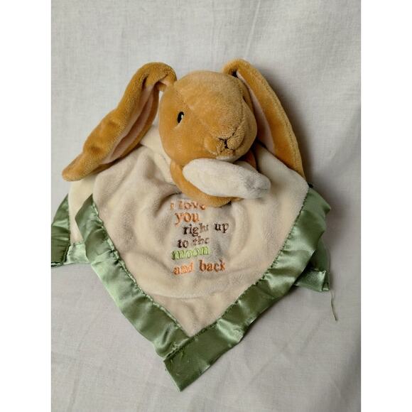 Guess How much I Love You Bunny Lovey Security Blanket Plush Stuffed Animal Toy - Picture 1 of 9